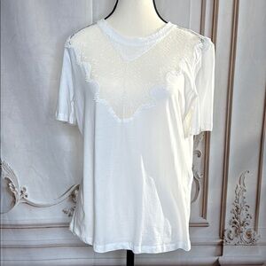 Maje White Relaxed Short Sleeve T-Shirt